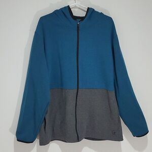 𝅺and1 XXL blue and grey zip up hoodie
